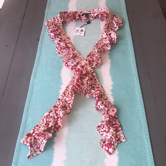 Burberry Accessories - Burberry small, ruffle scarf. NWT